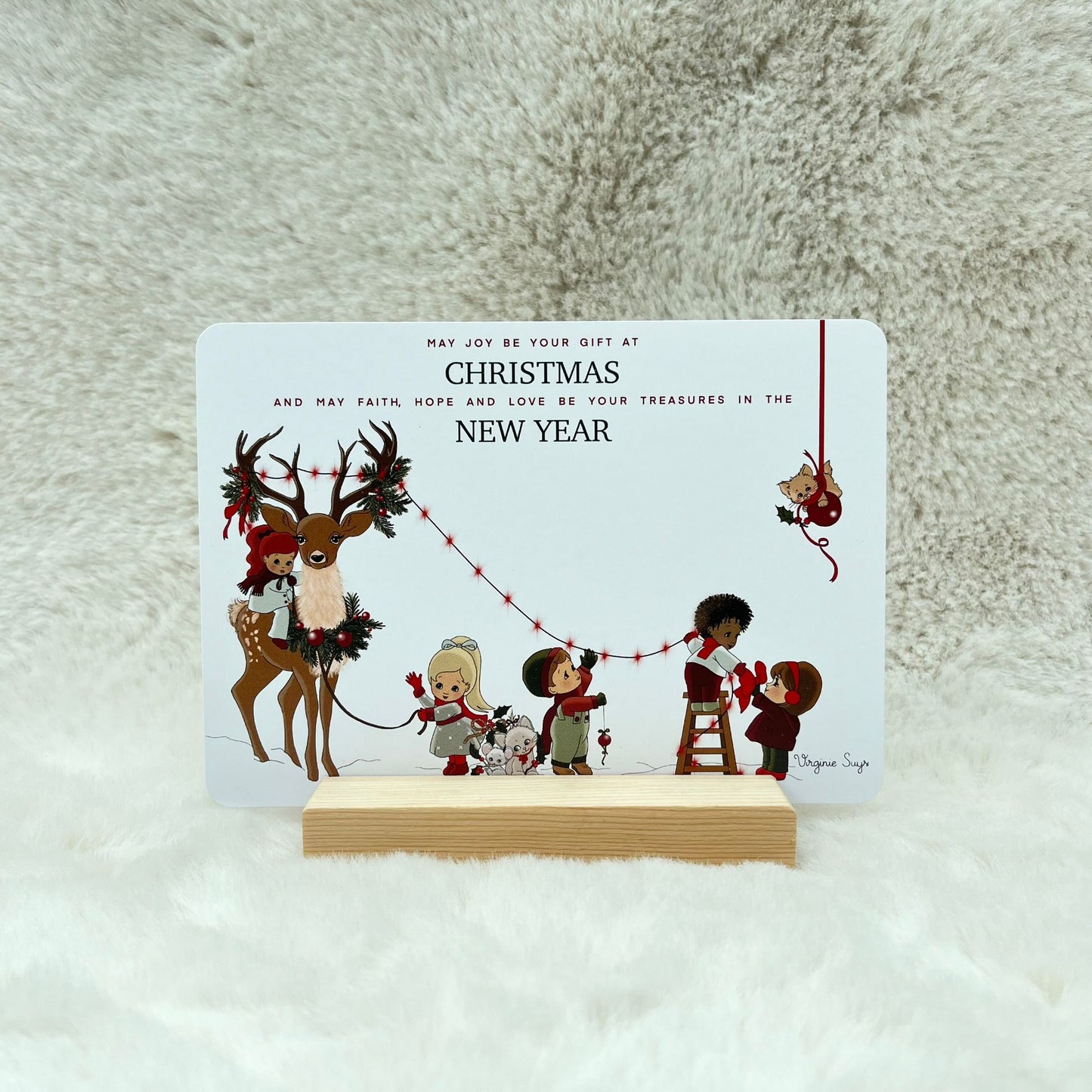 KK2403 - Christmascards - Reindeer decoration