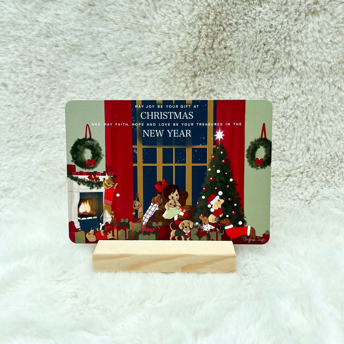 KK2402 - Christmascards - Christmas Sausage dogs