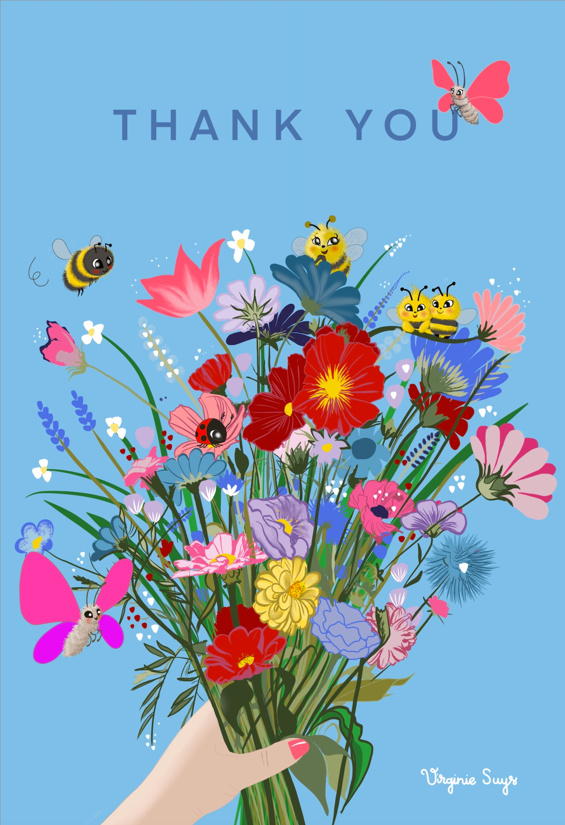 WK2406 - Thank you - flowers