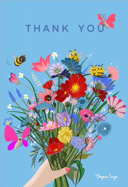 WK2406 - Thank you - flowers
