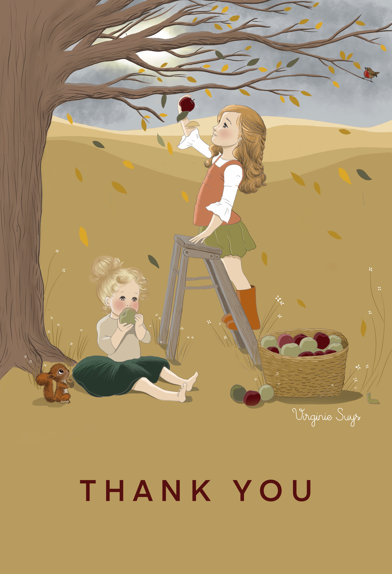 WK2314 Wishcard - thank you - autumn