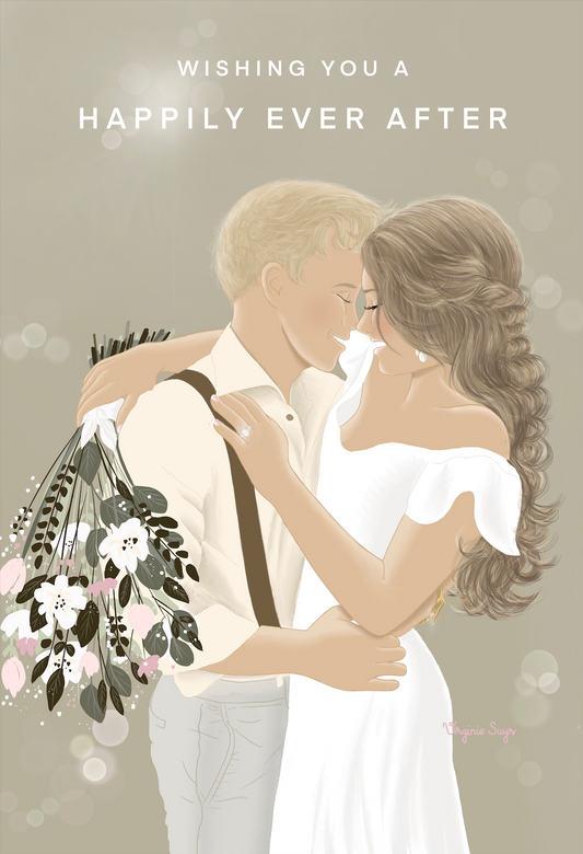 WK2303 Wishcards - wishing you a happily ever after - loving hug