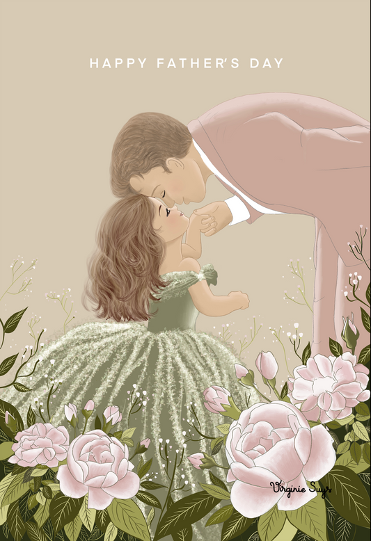 WK2305 Wishcards - happy fathers's day - daughter green dress