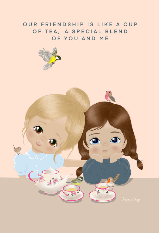 WK2309 Wishcards - our friendship is like a cup of tea