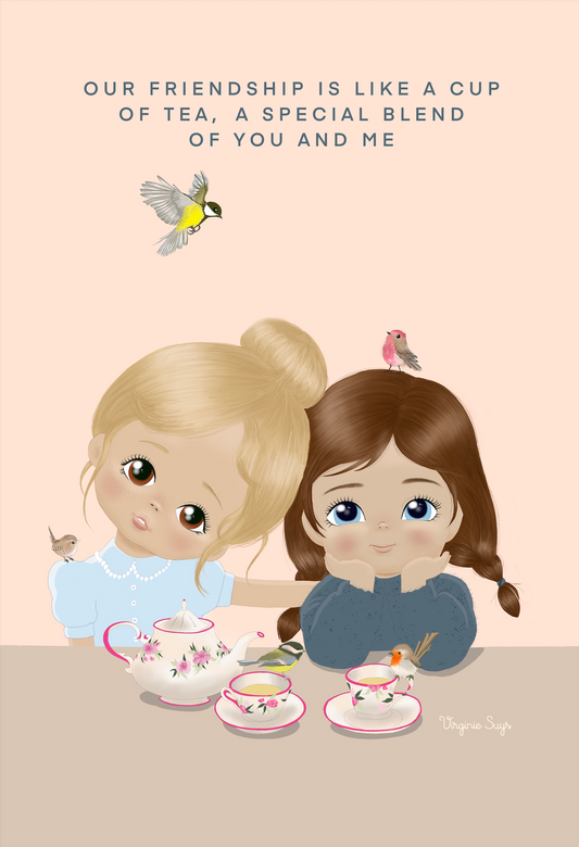 Wishcards - our friendship is like a cup of tea