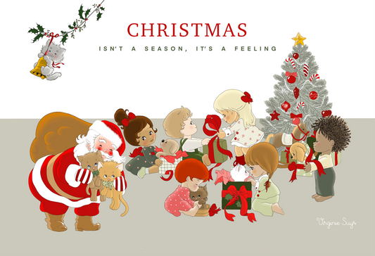 Christmascards - Santa and Christmastree