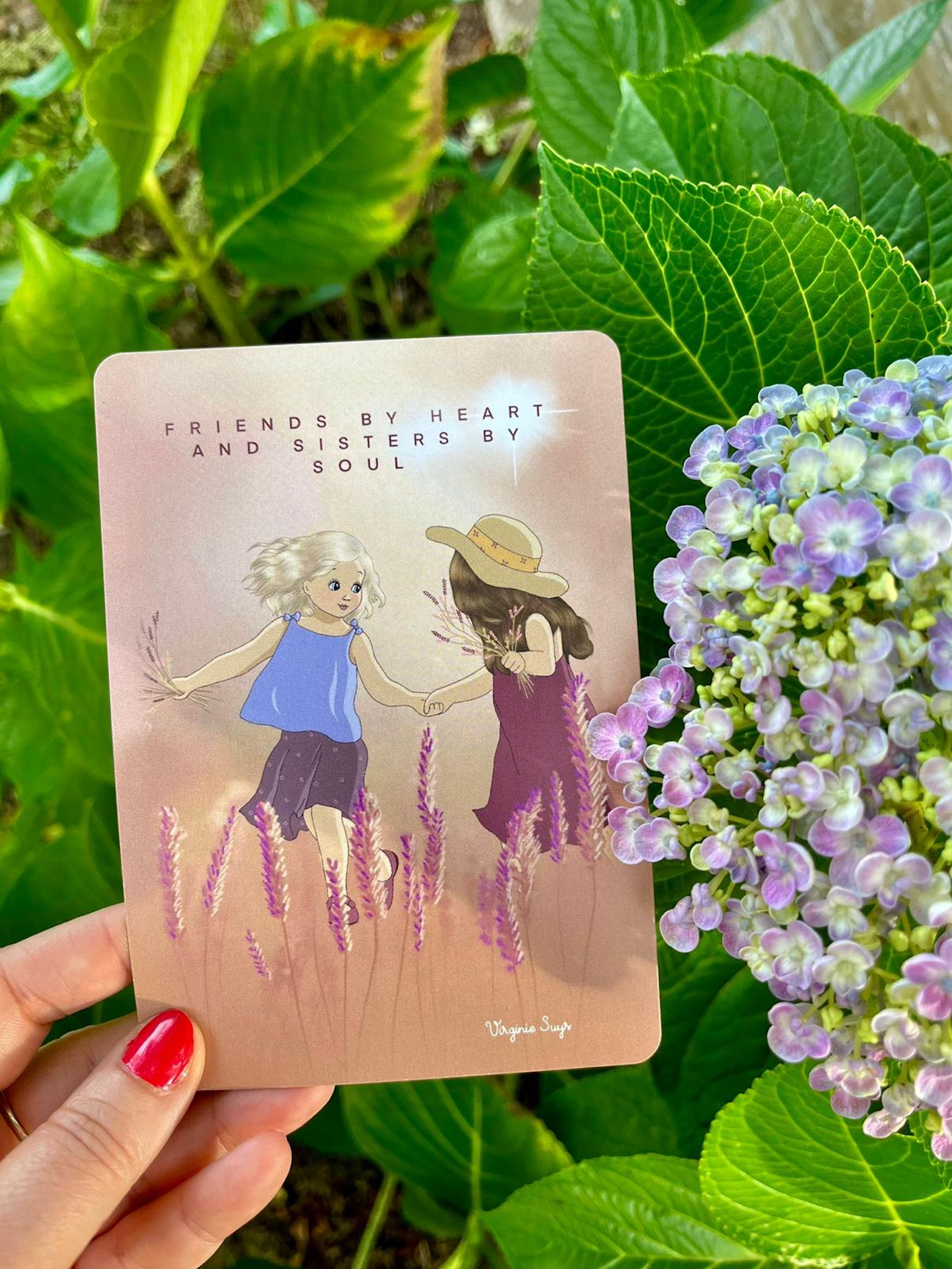 WK2312  Wishcards - friends by heart, sisters by soul - field