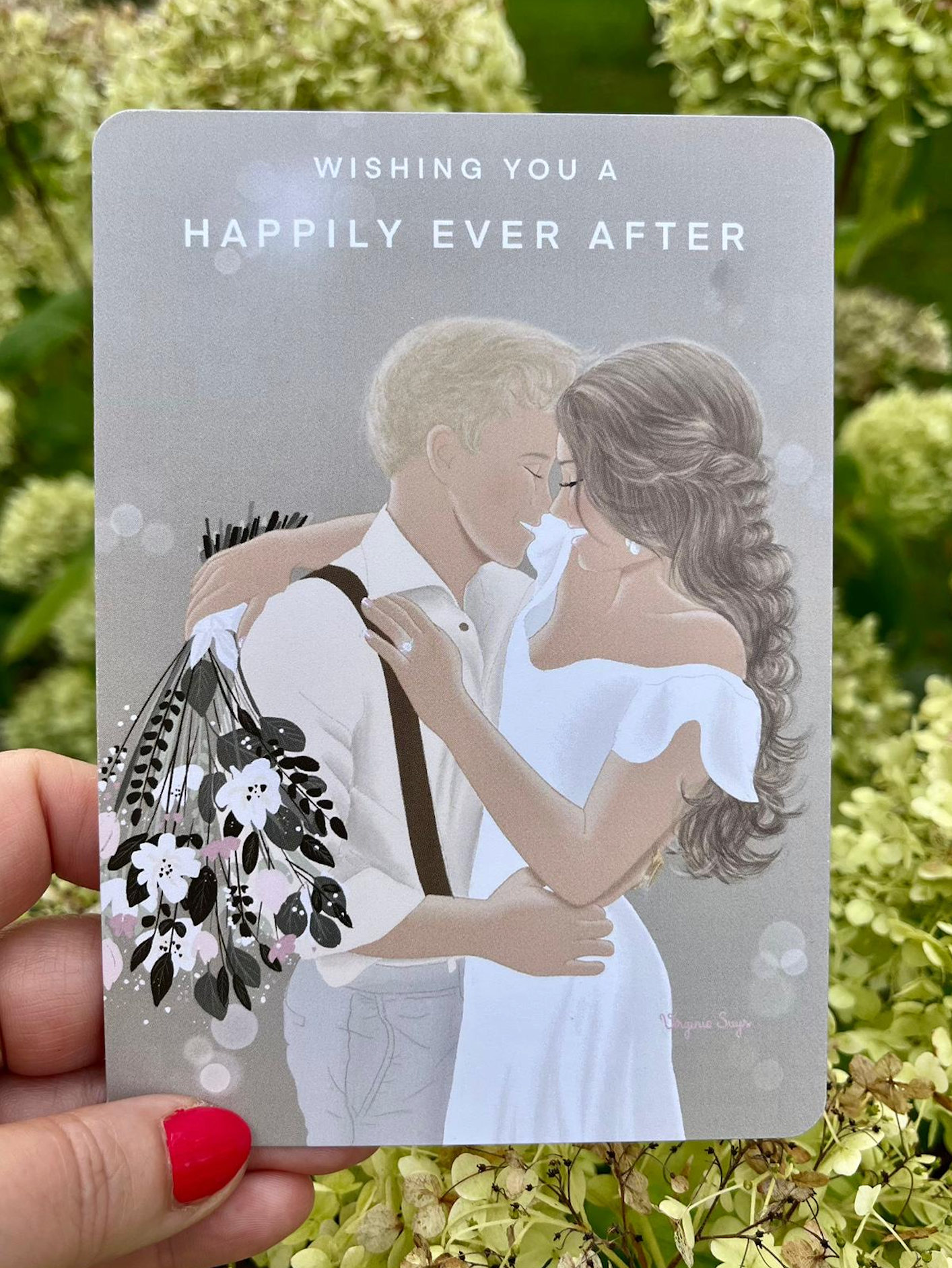 WK2303 Wishcards - wishing you a happily ever after - loving hug