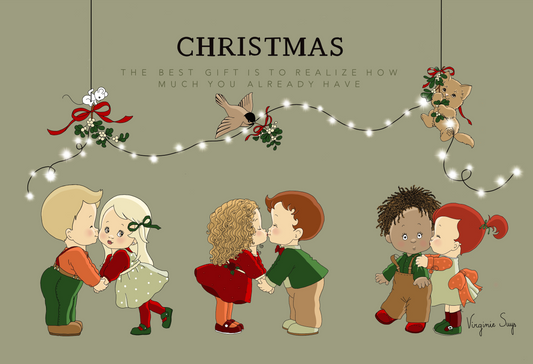 Christmascards - Mistletoe kisses